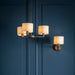 Endon 73018 Daley 1lt Wall Dark antique bronze plate & marble fabric 40W E14 golf (Required) - westbasedirect.com