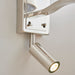 Endon 73027 Harvey 2lt Wall Bright nickel plate & vintage white fabric 40W E14 golf & 4W LED (SMD 3535) Warm White (Required) - westbasedirect.com