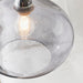 Endon 73976 Dimitri 1lt Pendant easyfit Grey glass with bubbles 40W E27 or B22 GLS (Required) - westbasedirect.com
