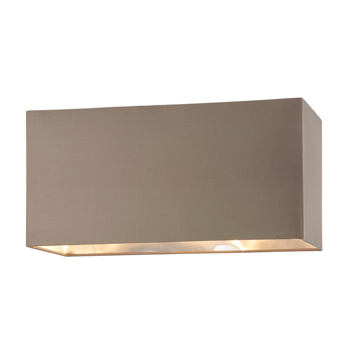 Endon 74417 Cassier 1lt Shade Taupe silk & bright nickel plate 40W E27 or B22 GLS (Required) - westbasedirect.com