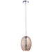 Endon 74939 Stellar 1lt Pendant Chrome holographic glass & chrome plate 23W E27 GLS (Required) - westbasedirect.com