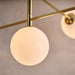 Endon 75939 Otto 5lt Semi flush Satin brass plate & opal glass 5 x 3W LED G9 (Required) - westbasedirect.com