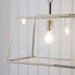 Endon 76227 Hurst 3lt Pendant Bright nickel plate & clear glass 3 x 10W LED E27 (Required) - westbasedirect.com