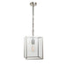 Endon 76228 Hadden 1lt Pendant Bright nickel plate & clear glass 10W LED E27 (Required) - westbasedirect.com
