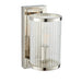 Endon 76259 Easton 1lt Wall Bright nickel plate & ribbed bubble glass 6W LED E14 (Required) - westbasedirect.com