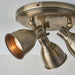 Endon 76279 Westbury 3lt Spot Antique brass plate 3 x 4.6W LED GU10 Warm White (Required) - westbasedirect.com
