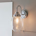 Endon 76304 Hampton 1lt Wall Clear glass & chrome plate 4W LED E14 (Required) - westbasedirect.com