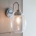 Endon 76304 Hampton 1lt Wall Clear glass & chrome plate 4W LED E14 (Required) - westbasedirect.com