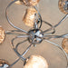 Endon 76315 Aerith 12lt Pendant Chrome plate & smoked mirror glass 12 x 28W G9 clear capsule (Required) - westbasedirect.com