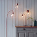 Endon 76332 Hansen 1lt Pendant Aged copper plate & clear glass 40W E27 GLS (Required) - westbasedirect.com