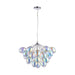 Endon 76450 Infinity 6lt Pendant Chrome plate & iridescent glass 6 x 28W G9 clear capsule (Required) - westbasedirect.com