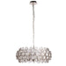 Endon 76508 Marella 6lt Pendant Bright nickel plate & clear glass 6 x 7W LED E14 (Required) - westbasedirect.com