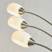 Endon 76567 Jaspa 3lt Floor Satin nickel plate & white glass 3 x 5.5W LED (COB) Warm White - westbasedirect.com