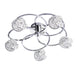 Endon 76595 Talia 5lt Semi flush Chrome plate & clear crystal 5 x 28W G9 clear capsule (Required) - westbasedirect.com