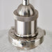 Endon 76713 Hansen 1lt Pendant Bright nickel plate & clear ribbed glass 60W E27 GLS (Required) - westbasedirect.com