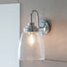 Endon 77088 Ashbury 1lt Wall Clear glass & chrome plate 4W LED E14 (Required) - westbasedirect.com