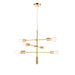 Endon 77114 Rubens 6lt Pendant Satin brass plate 6 x 60W E27 GLS (Required) - westbasedirect.com