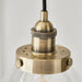 Endon 77272 Hansen 1lt Pendant Antique brass plate & clear glass 40W E27 GLS (Required) - westbasedirect.com