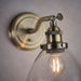 Endon 77273 Hansen 1lt Wall Antique brass plate & clear glass 40W E14 golf (Required) - westbasedirect.com