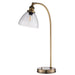 Endon 77859 Hansen 1lt Table Antique brass plate & clear glass 40W E14 golf (Required) - westbasedirect.com