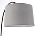 Endon 78163 Carlson 1lt Floor Matt black & light grey fabric 60W E27 GLS (Required) - westbasedirect.com