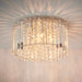 Endon 78698 Hanna 4lt Flush Clear crystal glass & chrome plate 4 x 3W LED G9 (Required) - westbasedirect.com