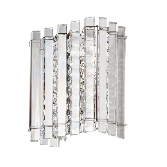 Endon 78700 Hanna 1lt Wall Clear crystal glass & chrome plate 3W LED G9 (Required) - westbasedirect.com