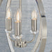 Endon 81507 Ritz 3lt Pendant Bright nickel plate with clear crystal & faceted acrylic 3 x 40W E14 candle (Required) - westbasedirect.com