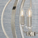 Endon 81507 Ritz 3lt Pendant Bright nickel plate with clear crystal & faceted acrylic 3 x 40W E14 candle (Required) - westbasedirect.com