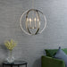 Endon 81508 Ritz 6lt Pendant Bright nickel plate with clear crystal & faceted acrylic 6 x 40W E14 candle (Required) - westbasedirect.com