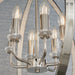 Endon 81508 Ritz 6lt Pendant Bright nickel plate with clear crystal & faceted acrylic 6 x 40W E14 candle (Required) - westbasedirect.com