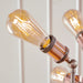 Endon 81609 Hal 12lt Pendant Aged copper & aged pewter plate 12 x 40W E27 GLS (Required) - westbasedirect.com
