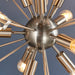 Endon 81917 Miro 9lt Pendant Satin nickel plate & clear crystal 9 x 6W LED E14 (Required) - westbasedirect.com