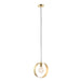 Endon 81921 Hoop 1lt Pendant Brushed brass plate 40W E27 GLS (Required) - westbasedirect.com