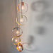 Endon 81923 Hoop 5lt Pendant Brushed brass, nickel & copper plate 5 x 40W E27 GLS (Required) - westbasedirect.com