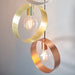 Endon 81923 Hoop 5lt Pendant Brushed brass, nickel & copper plate 5 x 40W E27 GLS (Required) - westbasedirect.com
