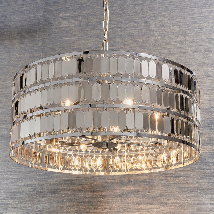 Endon 81965 Eldora 5lt Pendant Chrome plate 5 x 40W E14 candle (Required) - westbasedirect.com