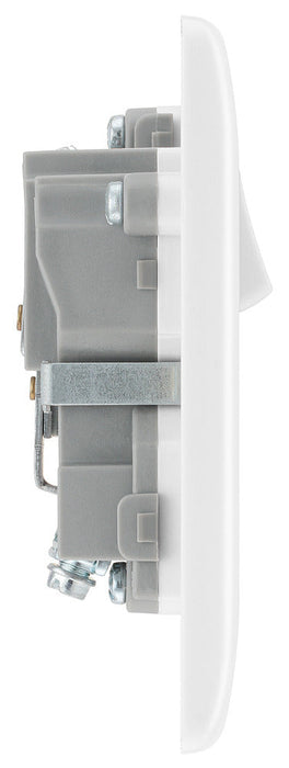 BG 821 White Round Edge 13A SP Single Socket (5 Pack) - westbasedirect.com