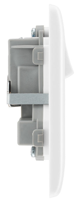 BG 822 White Round Edge 13A SP Double Socket (5 Pack) - westbasedirect.com