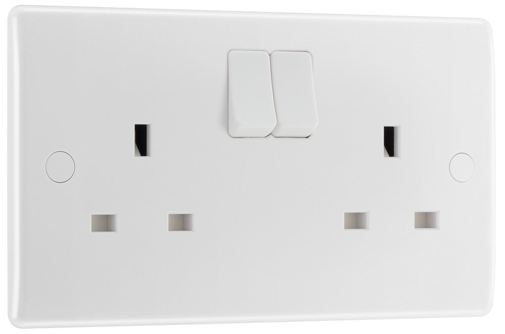 BG 822DPx5 White Round Edge 13A DP Double Socket (5 Pack ...
