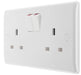 BG 822DP White Round Edge 13A DP Double Socket (5 Pack) - westbasedirect.com