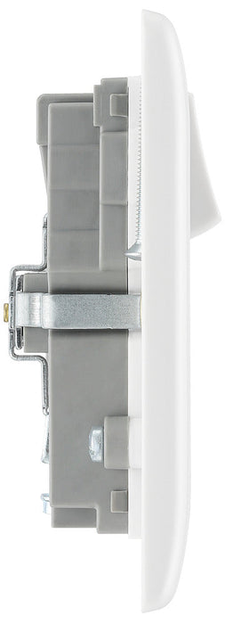 BG 822U3 White Round Edge 13A Double Socket + 2x USB (5 Pack) - westbasedirect.com