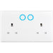 BG 822/HC White Moulded Slim Double Switched 13A Power Socket with Smart Home Control - westbasedirect.com