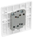 BG 842 White Round Edge Double Light Switch 10A (5 Pack) - westbasedirect.com