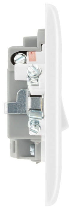 BG 850 White Round Edge Switched Spur 13A (5 Pack) - westbasedirect.com