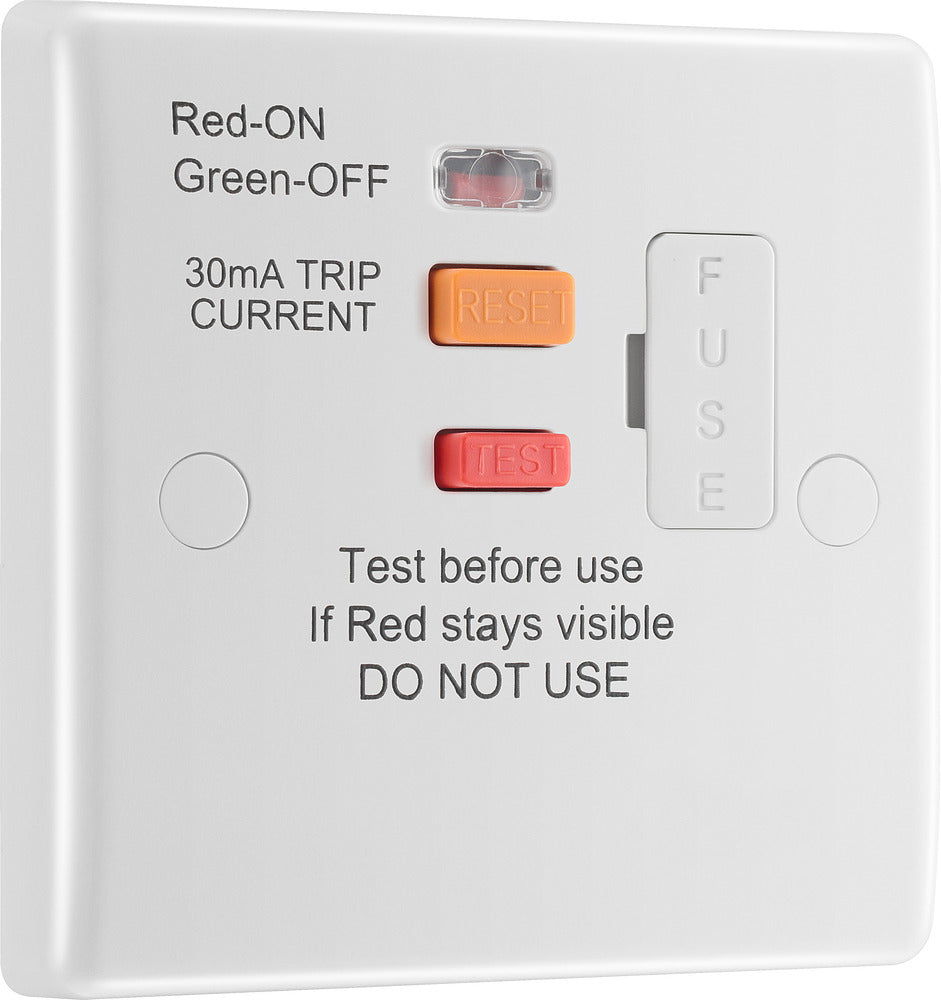 BG 855ARCD White Round Edge Type A RCD Protection 13A Fused Connection ...