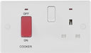 BG 970 White Square Edge DP Cooker + Socket + Neon - westbasedirect.com