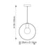 Endon 90454 Hoop 1lt Pendant Brushed nickel plate 40W E27 GLS (Required) - westbasedirect.com