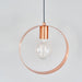 Endon 90456 Hoop 1lt Pendant Brushed copper plate 40W E27 GLS (Required) - westbasedirect.com