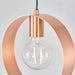 Endon 90456 Hoop 1lt Pendant Brushed copper plate 40W E27 GLS (Required) - westbasedirect.com